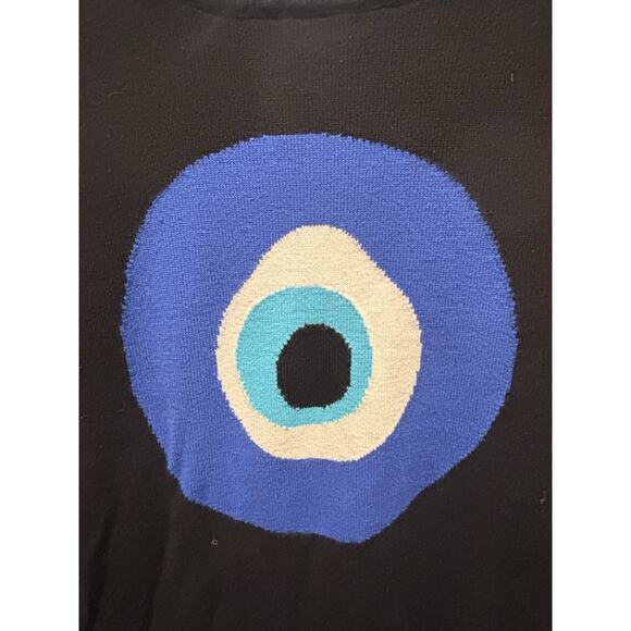Studio Park QVC Evil Eye Sweater, XL - Picture 3 of 7